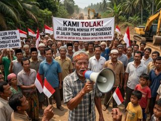 Penghibah Lahan Bersuara Keras, Tolak Jalan TMMD Tebo Ilir Dipakai Kepentingan Perusahaan Migas