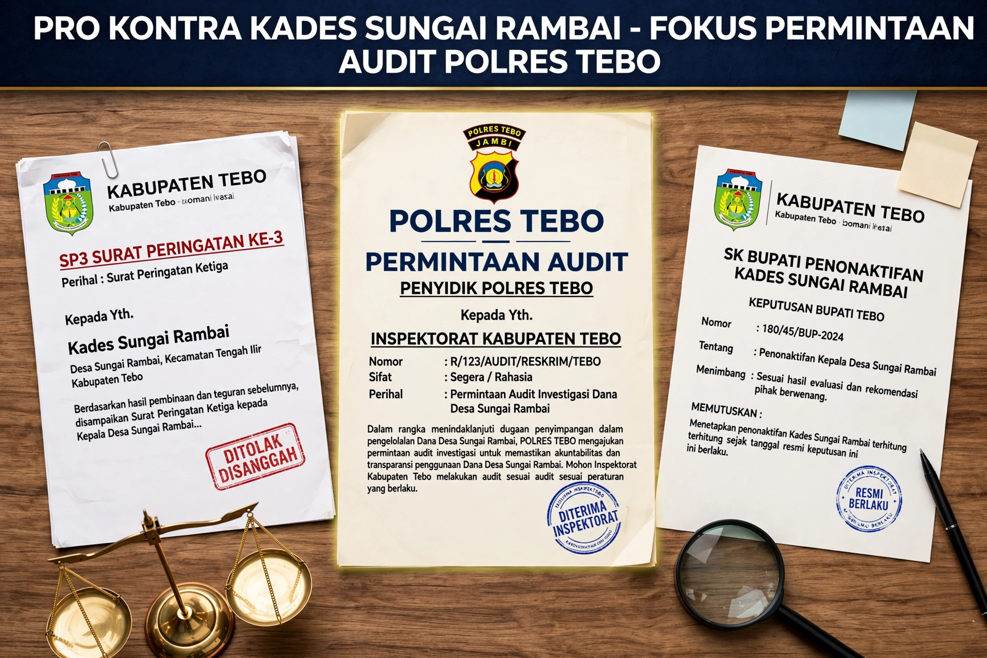 Kades Sungai Rambai “Di Ujung Tanduk”, Tim Akan Serahkan SK Setelah Hasil Audit Keluar