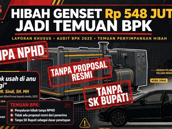 Hibah Genset Rp548 Juta untuk Polda Jambi Jadi Temuan BPK, Sekda Tebo Bungkam dan Hanya Tertawa