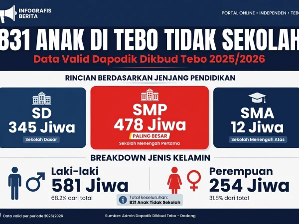 831 Anak di Tebo Tidak Sekolah, Negara Abai di Jenjang Pendidikan Dasar