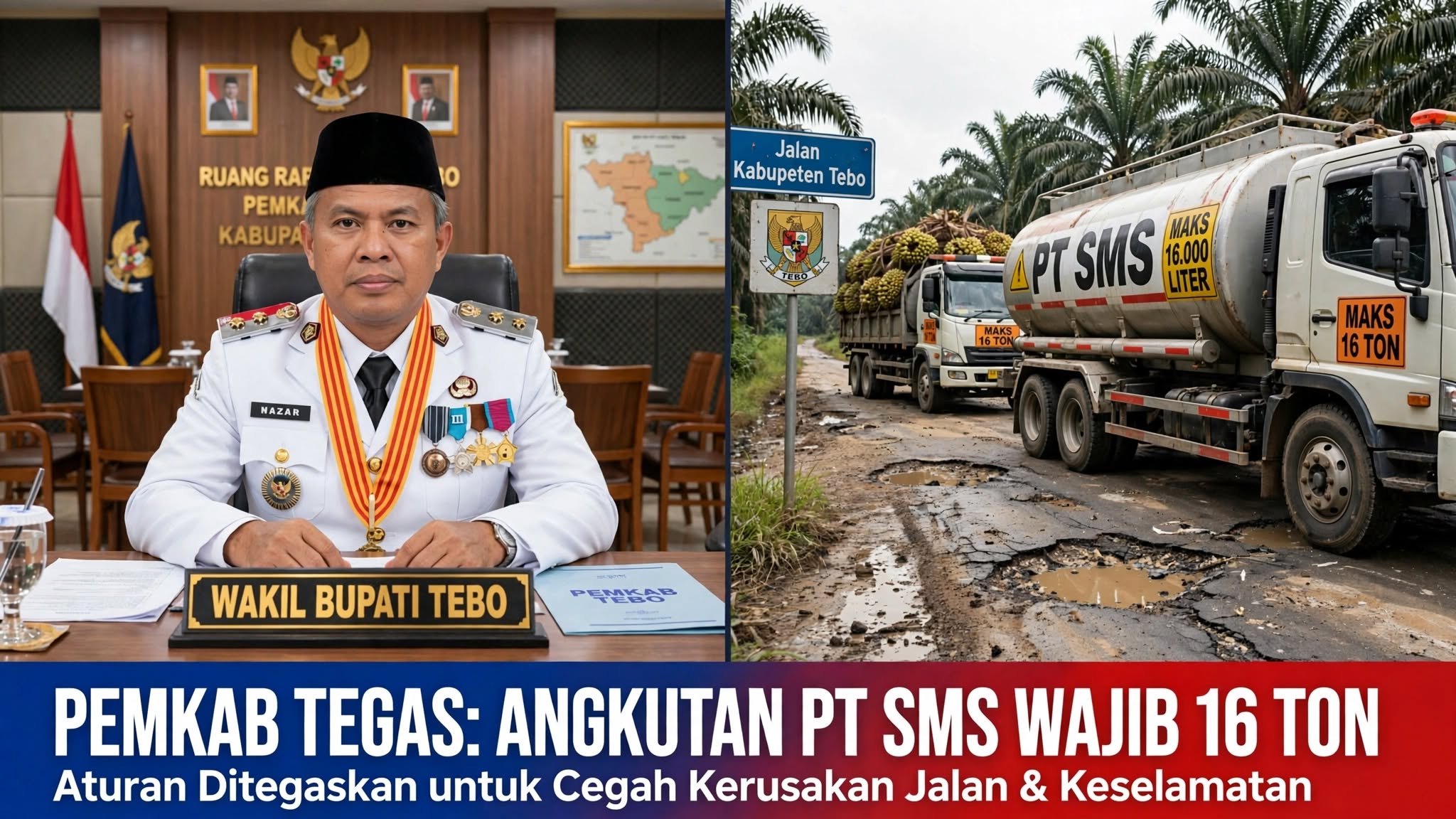 Pemda Tebo Panggil PT SMS, Wabup Nazar Tegaskan MST 16 Ton dan Ancam Cabut Izin