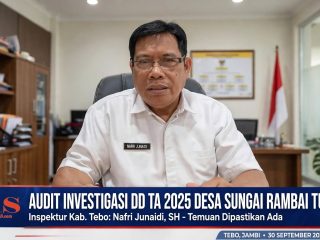 Inspektur Tebo Pastikan Ada Temuan Audit Dana Desa Sungai Rambai, Hasil Audit Dilimpahkan ke Polres Inspektur Tebo Pastikan Ada Temuan Audit Dana Desa Sungai Rambai, Hasil Audit Dilimpahkan ke Polres