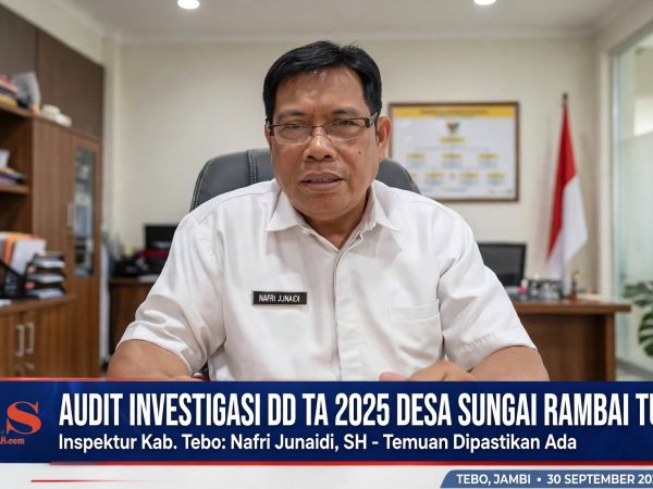 Inspektur Tebo Pastikan Ada Temuan Audit Dana Desa Sungai Rambai, Hasil Audit Dilimpahkan ke Polres