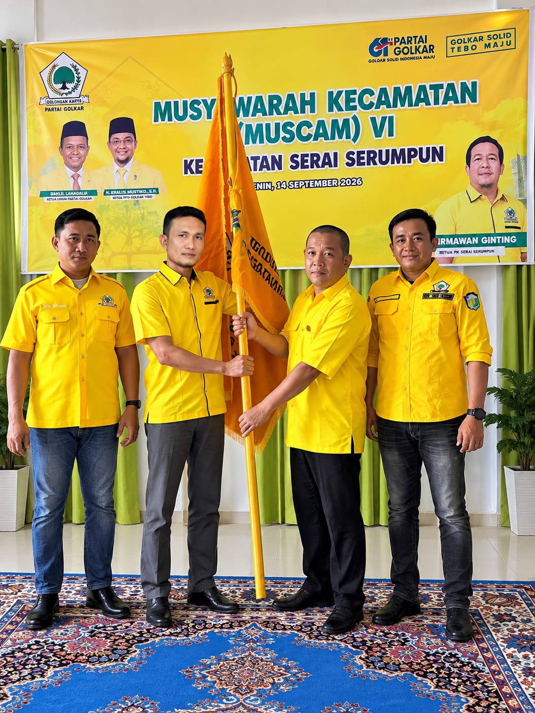 Terpilih Aklamasi, Irmawan Ginting Kembali Pimpin PK Golkar Serai Serumpun