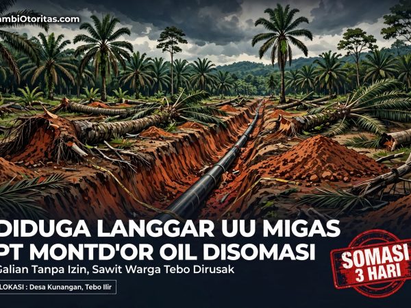 Diduga Langgar UU Migas, PT. Montd’Or Oil dan PT. Olindo Disomasi Buntut Perusakan Sawit Warga Tebo