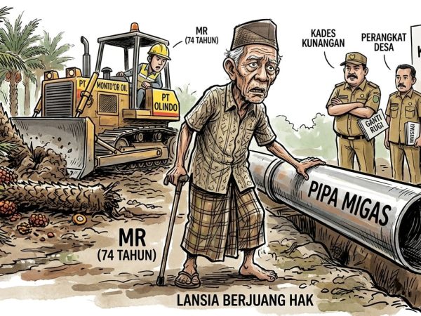 Heboh di Tebo, Lansia 74 Tahun Lawan PT Montd'Or, Kebun Sawitnya Dihantam Pipa Migas