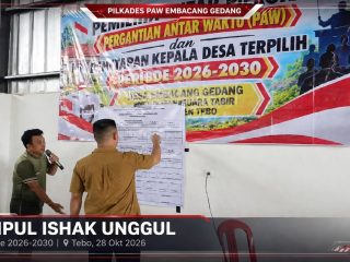 Pilkades PAW Embacang Gedang, Saipul Ishak Unggul Pilkades PAW Embacang Gedang, Saipul Ishak Unggul